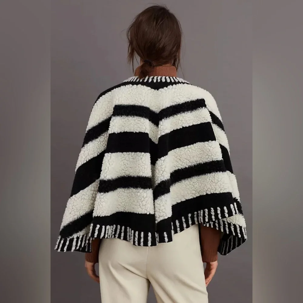 Anthropologie Sherpa Striped Cardigan, O/S - Picture 5 of 10